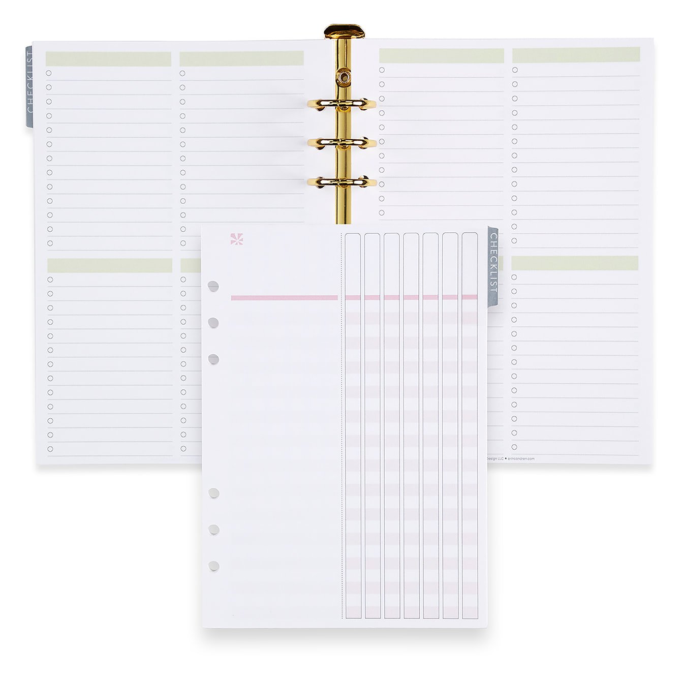 Checklist_Pages_A5_Ring_Agenda_Inserts